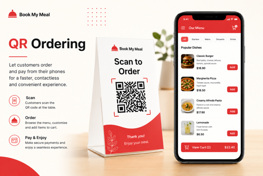 Customer making an online restaurant reservation